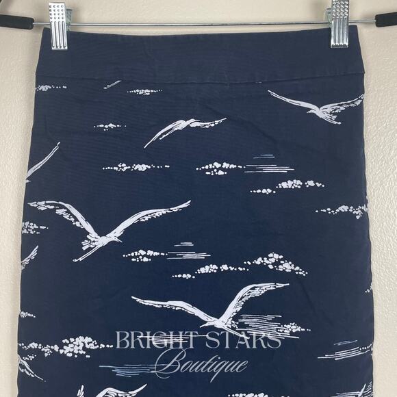 Rare Bird Pattern Pencil Skirt ASO Lorelai Gilmore Year In The Life Knee Length - Picture 5 of 8